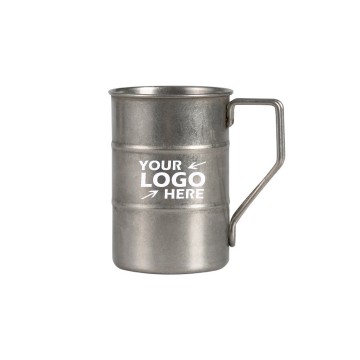 13oz Stainless Steel Retro Style Camping Mug with Handle
